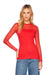 Susana Monaco Crew Neck Mesh L/S Top-shopbody.com