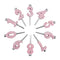 Mariposa Numbered Candle Holder Set - Pink-shopbody.com