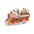 Roman 6.25" Lighted Musical Gingerbread Train w/Rotating Wheels-shopbody.com