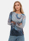 AMB Florence Doube Sheer Top - Blue Galaxy-shopbody.com