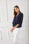 Karen Kane Drape Front Crossover Top-shopbody.com