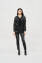 Joseph Ribkoff Laser-Cut Leatherette on Mesh Jacket-shopbody.com