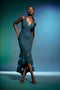 Joseph Ribkoff Scuba Crepe And Mesh Trumpet Gown-shopbody.com