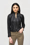 Joseph Ribkoff Faux Suede Jacket With Metallic Mesh Detail-shopbody.com