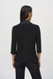 Joseph Ribkoff Silky Knit And Satin Fitted Top-shopbody.com