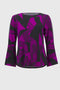 Joseph Ribkoff Silky Knit Abstract Print Flared Top-shopbody.com