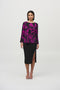 Joseph Ribkoff Silky Knit Abstract Print Flared Top-shopbody.com