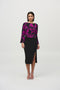 Joseph Ribkoff Silky Knit Abstract Print Flared Top-shopbody.com