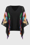 Joseph Ribkoff Chiffon Abstract Print Poncho Top-shopbody.com