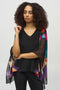 Joseph Ribkoff Chiffon Abstract Print Poncho Top-shopbody.com