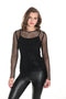 Frank Lyman Glamorous Fishnet Pullover-shopbody.com