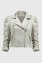 Joseph Ribkoff Satin Moto Jacket With Zippers-shopbody.com