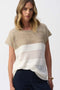 Joseph Ribkoff Color Block Metallic Sweater Knit Pullover-shopbody.com