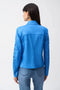 Joseph Ribkoff Foiled Faux-Suede Moto Jacket-shopbody.com