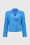 Joseph Ribkoff Foiled Faux-Suede Moto Jacket-shopbody.com