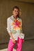 Joseph Ribkoff Embroidered Flower Cotton Shirt-shopbody.com