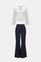 Joseph Ribkoff Lux Twill Flared Pull-On Pants-shopbody.com