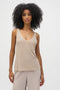 Joseph Ribkoff Metallic Knitted Camisole with Rhinestones-shopbody.com