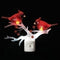 Roman 5.5"H LED Cardinal on Branch Night Light - shopbody.com