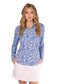 Cabana Life Seaside Floral 1/4 Zip Sport Top-shopbody.com