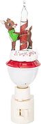 Roman 6.7" Rudolph North Pole Bubble Night Light- shopbody.com