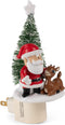 Roman 6.75"H Rudolph w/ Santa Night Light- shopbody.com