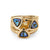 UNOde50 To Be A Chameleon Ring - 3 stones-Gold-shopbody.com