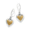 Brighton Mosaic Heart Two Tone Leverback Earrings-shopbody.com