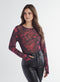 Red Haute Redrose Crew Neck Top-shopbody.com