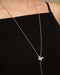 UNOde50 Sterling Silver-Plated Necklace with Two Adjustable Butterflies-shopbody.com