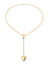 UNOde50 18K Gold-Plated Chain with Two Hearts, One Adjustable in the Center-shopbhody.com