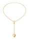 UNOde50 18K Gold-Plated Chain with Two Hearts, One Adjustable in the Center-shopbhody.com