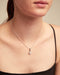 UNOde50 Sterling Silver-Plated Necklace With White Central Cubic Zirconia-shopbody.com