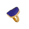 Charles Albert Alchemia - Cobalt Blue Recycled Glass Adjustable Ring -shopbody.com