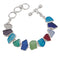 Charles Albert Silver - Multi-Color Recycled Glass Bracelet-shopbody.com