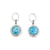 Charles Albert Sterling Silver Larimar Round Post Earrings with Detailed Edge-shopbody.com