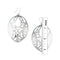 Charles Albert Silver - Patterned Earrings-shopbody.com