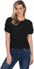 Frank Lyman Black Woven Top-shopbody.com