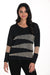 Frank Lyman Knit Black & Gold Top-shopbody.com