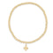 enewton Classic Gold 3mm Bead Bracelet - Signature Cross Gold Charm