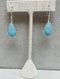 Charles Albert Sterling Silver Larimar French Wire Earring-shopbody.com