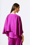 Joseph Ribkoff Satin V-Neck Layered Top-shopbody.com