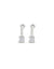 UNOde50 Sterling Silver-Plated Medium Sized Earrings With White Cubic Zirconia-shopbody.com