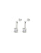 UNOde50 Sterling Silver-Plated Medium Sized Earrings With White Cubic Zirconia-shopbody.com