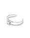 UNOde50 Rigid Semi-Open Sterling Silver-Plated Bracelet With Central Crystal-shopbody.com