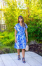 La Mer Luxe Amber Dress - Navy Batik-shopbody.com