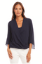 Karen Kane Drape Front Crossover Top-shopbody.com