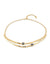 UNOde50 18K Gold Rigid Necklace with Crystals-shopbody.com