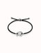 UNOde50 Sterling Silver Black Thread Bracelet with Pearl-shopbody.com