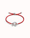 UNOde50 Sterling Silver Red Thread Bracelet with Pearl-shopbody.com